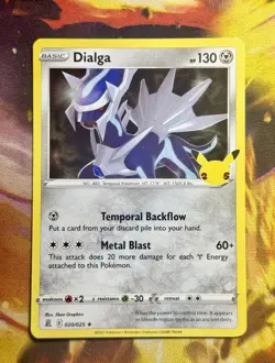 Pokemon TCG Dialga 020/025 HOLO Rare 25th Anniversary 2021 CELEBRATIONS MINT - Image 1