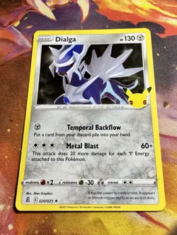 Pokemon TCG Dialga 020/025 HOLO Rare 25th Anniversary 2021 CELEBRATIONS MINT - Image 3