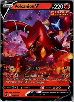 Volcanion V 025/198 SWSH06: Chilling Reign - Pokemon Card - NM - Image 1