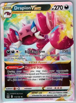 Drapion VSTAR 119/196 SWSH11: Lost Origin - Pokemon Card - NM - Image 1