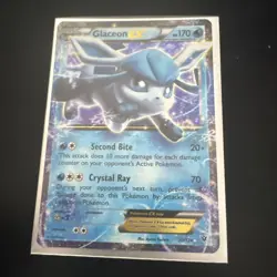 Pokemon TCG Glaceon EX Ultra Rare Holo Card 20/124 Fates Collide see photos - Image 1