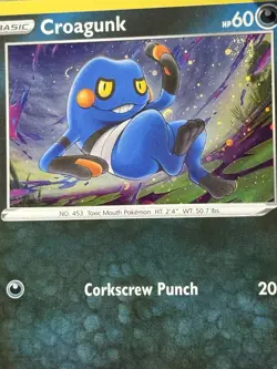Croagunk Multiple Swirls 💫💫 Black Star Promo Holo 2022 Nm-Lp Pokemon Card - Image 2