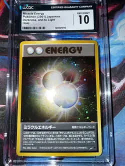 2001 POKEMON JPN DARKNESS, & TO LIGHT HOLO MIRACLE ENERGY CGC 10 GEM MINT - Image 1