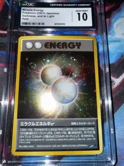2001 POKEMON JPN DARKNESS, & TO LIGHT HOLO MIRACLE ENERGY CGC 10 GEM MINT - Image 2