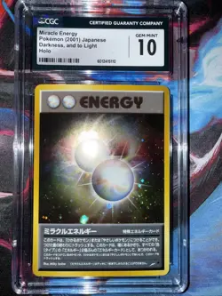 2001 POKEMON JPN DARKNESS, & TO LIGHT HOLO MIRACLE ENERGY CGC 10 GEM MINT - Image 3