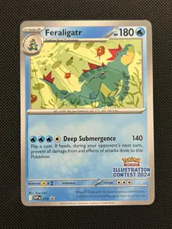 Feraligatr (Illustration Contest 2024) 213 Scarlet & Violet Promo Pokemon NM - Image 1