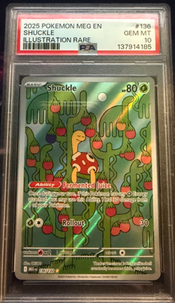 2025 pokemon mega evolution shuckle 136/132 psa 10 IR - Image 1