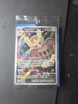 Pokemon Noctowl SVP 141 Scarlet & Violet Promo Holo Pokemon Center Stamp Sealed - Image 1