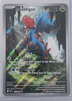 Druddigon 151/086 Holo Illustration Rare White Flare Pokemon Near Mint - Image 1