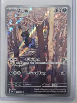 Deino 146/086 Holo Illustration Rare White Flare Pokemon Near Mint - Image 1