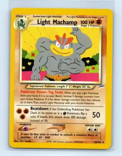 Pokemon tcg Neo Destiny Light Machamp Lightly played - Image 1