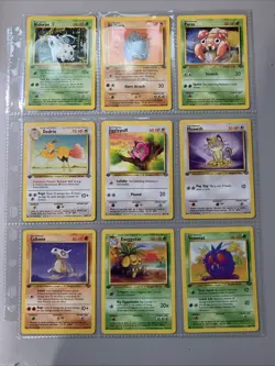 Pokemon TCG 1st Edition Jungle Set Non Holo Rare Binder Page Lot - WOTC VTG 1999 - Image 1