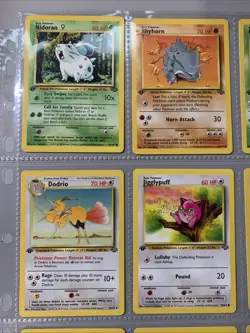 Pokemon TCG 1st Edition Jungle Set Non Holo Rare Binder Page Lot - WOTC VTG 1999 - Image 2