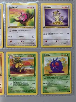 Pokemon TCG 1st Edition Jungle Set Non Holo Rare Binder Page Lot - WOTC VTG 1999 - Image 4