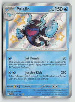 Palafin 124/091 Pokemon SV: Paldean Fates Shiny Rare NM - Image 1