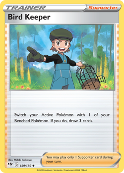Bird Keeper 159/189 Darkness Ablaze Uncommon NM 2020 Reverse Holo - Image 2