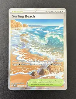 Surfing Beach 114/086 Full Art Chaos Rising Pokemon NM - Image 1