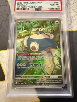 💎PSA 10💎 SNORLAX 2023 POKEMON SVP-EN 151 ELITE TRAINER BOX PROMO GEM MINT - Image 1