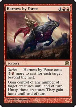 Harness by Force - Light Play MTG Journey into Nyx - Image 1