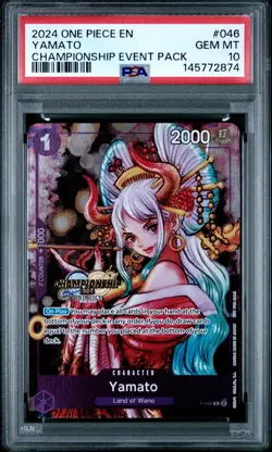 2024 ONE PIECE CHAMPIONSHIP 2024 EVENT PACK #046 YAMATO PSA 10 - Image 1