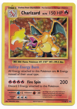Pokemon TCG Charizard 11/108 Evolutions Holo English Rare Card 2016 - Image 1