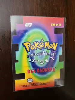 LP! Pokemon Card Kadabra Die Cut Topps 2000 Ev8 Of 12 #64 - Image 2