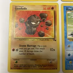 Lot Of 4 90s Vintage Pokemon Cards Pikachu /Jynx / Geodude / Magikarp - Image 4