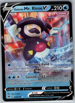 Galarian Mr. Rime V 049/189 SWSH10: Astral Radiance - Pokemon Card - NM - Image 1