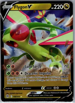 Flygon V 106/172 SWSH09: Brilliant Stars - Pokemon Card - NM - Image 1