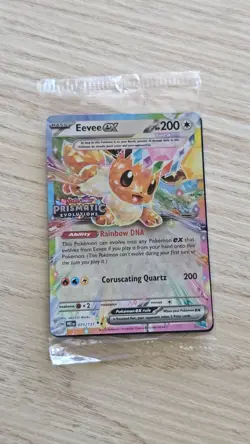 Eevee ex Prismatic Evolutions Stamped Promo Pokemon 075/131 - Image 1