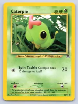 Pokemon Caterpie Neo Discovery N2 Unlimited 53/75 NM - Image 1