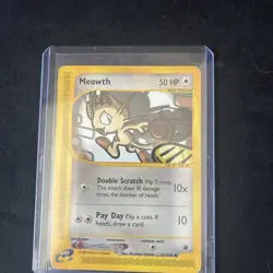 VINTAGE 2002 POKEMON MEOWTH 121/165 EXPEDITION (e-READER) REGULAR NM - Image 1
