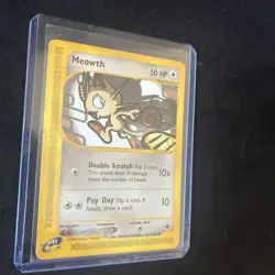 VINTAGE 2002 POKEMON MEOWTH 121/165 EXPEDITION (e-READER) REGULAR NM - Image 2