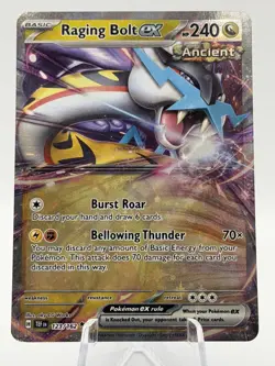 Pokemon TCG Temporal Forces Raging Bolt ex 123/162 Holo - Image 1