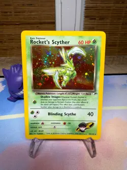 Rocket's Scyther 013/132 Gym Heroes Holo Pokemon TCG WOTC Vintage MINT SWIRL!!! - Image 1