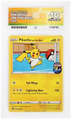Pikachu On the Ball 001/005 Pokemon 2020 Futsal Promo Ace 10 - Image 1
