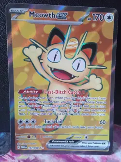 Meowth ex 107/088 Ultra Rare Perfect Order Pokemon Near Mint - Image 1