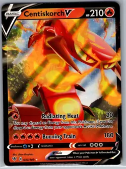 Centiskorch V 033/189 SWSH03: Darkness Ablaze - Pokemon Card - NM - Image 1