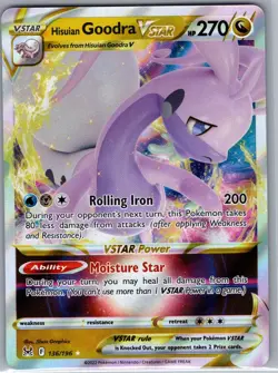 Hisuian Goodra VSTAR 136/196 SWSH11: Lost Origin - Pokemon Card - NM - Image 1