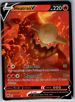 Heatran V 025/189 SWSH10: Astral Radiance - Pokemon Card - NM - Image 1