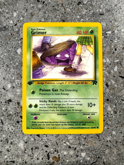 Pokemon TCG Cards 1st Edition Grimer 57/82 Team Rocket - Image 1