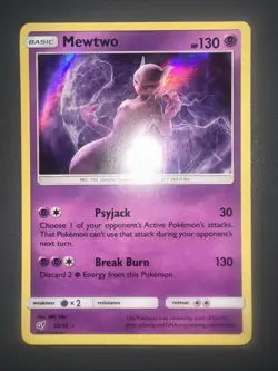 Pokemon Card Mewtwo Holo LP Detective Pikachu 12/18 - Image 1