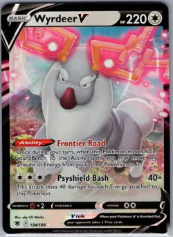 Wyrdeer V 134/189 SWSH10: Astral Radiance - Pokemon Card - NM - Image 1