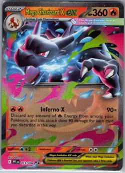 Mega Charizard X ex 013/094 ME02: Phantasmal Flames - Pokemon Card - NM - Image 1
