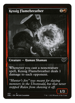 MTG - 1 x Kessig Flamebreather - Shaman - Innistrad: Double Feature (DBL) - M/NM - Image 1