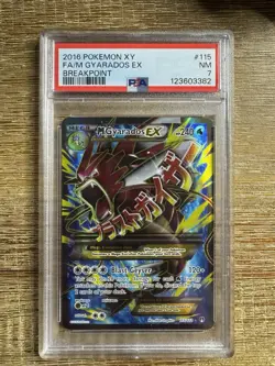 PSA 7 2016 Pokemon XY #115 Full Art FA/M Gyarados EX Breakpoint 115/122 English - Image 1