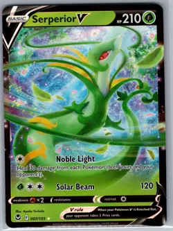 Serperior V 007/195 SWSH12: Silver Tempest - Pokemon Card - NM - Image 1