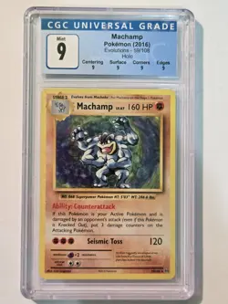 Pokemon TCG Machamp Evolutions 59/108 Holo Rare CGC 9 - Image 3