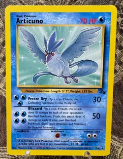 ❄ Vintage Articuno 17/62 ❄ Pokemon TCG Fossil Unlimited Non Holo Rare MINT - Image 2