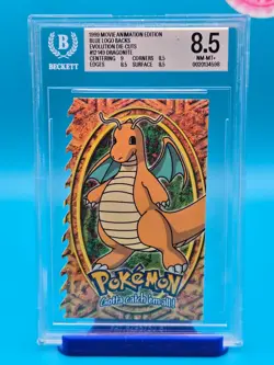 1999 Topps Pokemon Movie Animation Edition Blue Logo Die-Cuts #12 Dragonite - Image 1